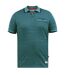 Mens d555 troy 2 textured polo shirt teal Duke-1