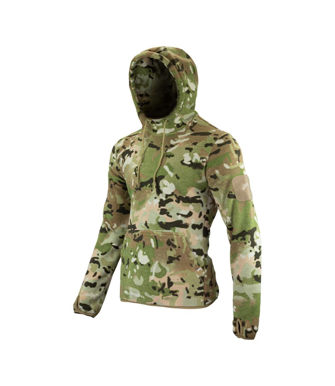 Sweat À Capuche Motif/style Camouflage Homme Kaki Viper-3