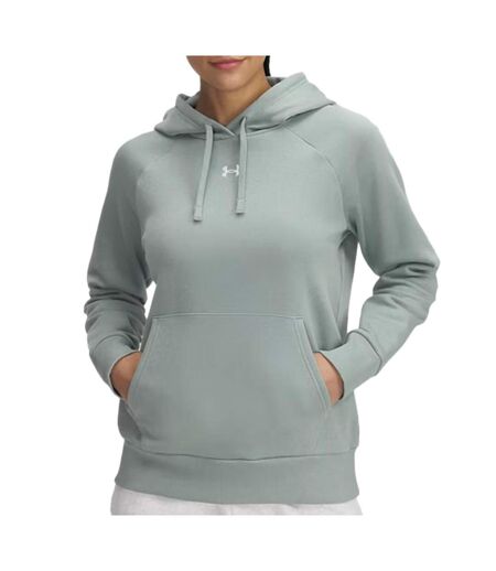 Sweat à capuche vert femme under armour rival fleece 1379500 - l