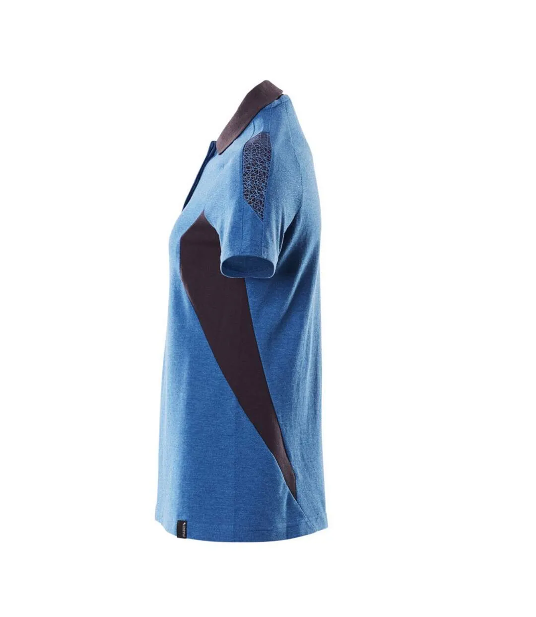 Womens/ladies Accelerate Polo Shirt Azure Blue Dark Navy Mascot-4