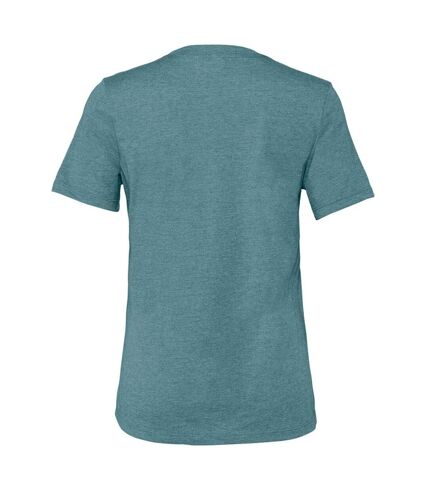 Womens/ladies cvc relaxed fit t-shirt deep teal heather Bella + Canvas