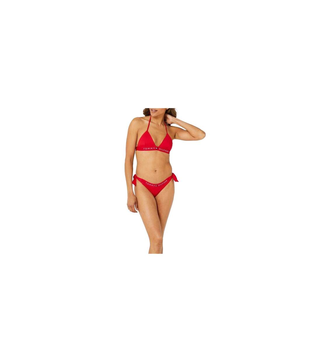 Haut De Maillot De Bain Motif/style Triangle Femme Rouge Primaire Tommy Hilfiger-1