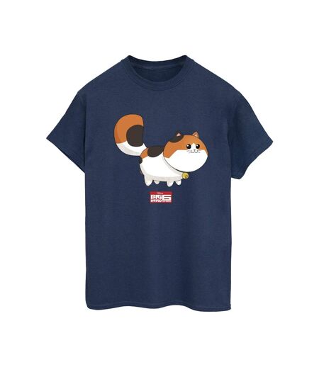 Disney - T-shirt BIG HERO BAYMAX KITTEN POSE - Femme (Bleu marine) - UTBI15890