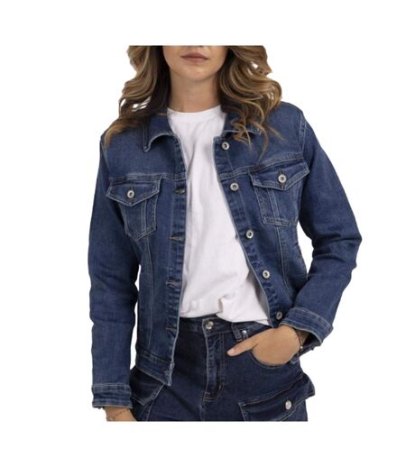 Veste en jean bleu femme my tina's lw-589 - s