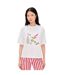 T-shirt Manches Courtes Motif/style Imprimé Graphique Femme Blanc Never Fully Dressed-4