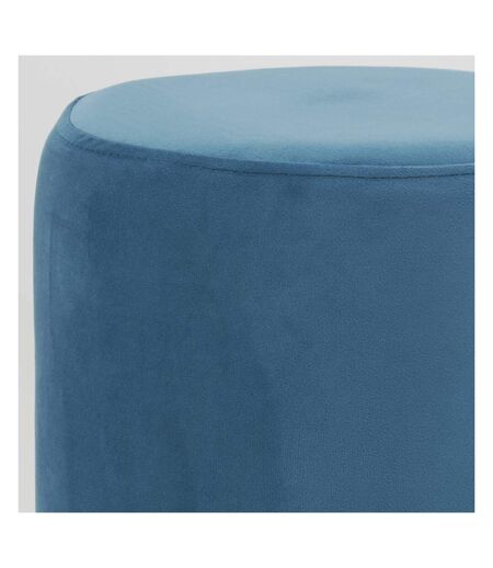 Pouf en velours et métal doré (Lot de 2)