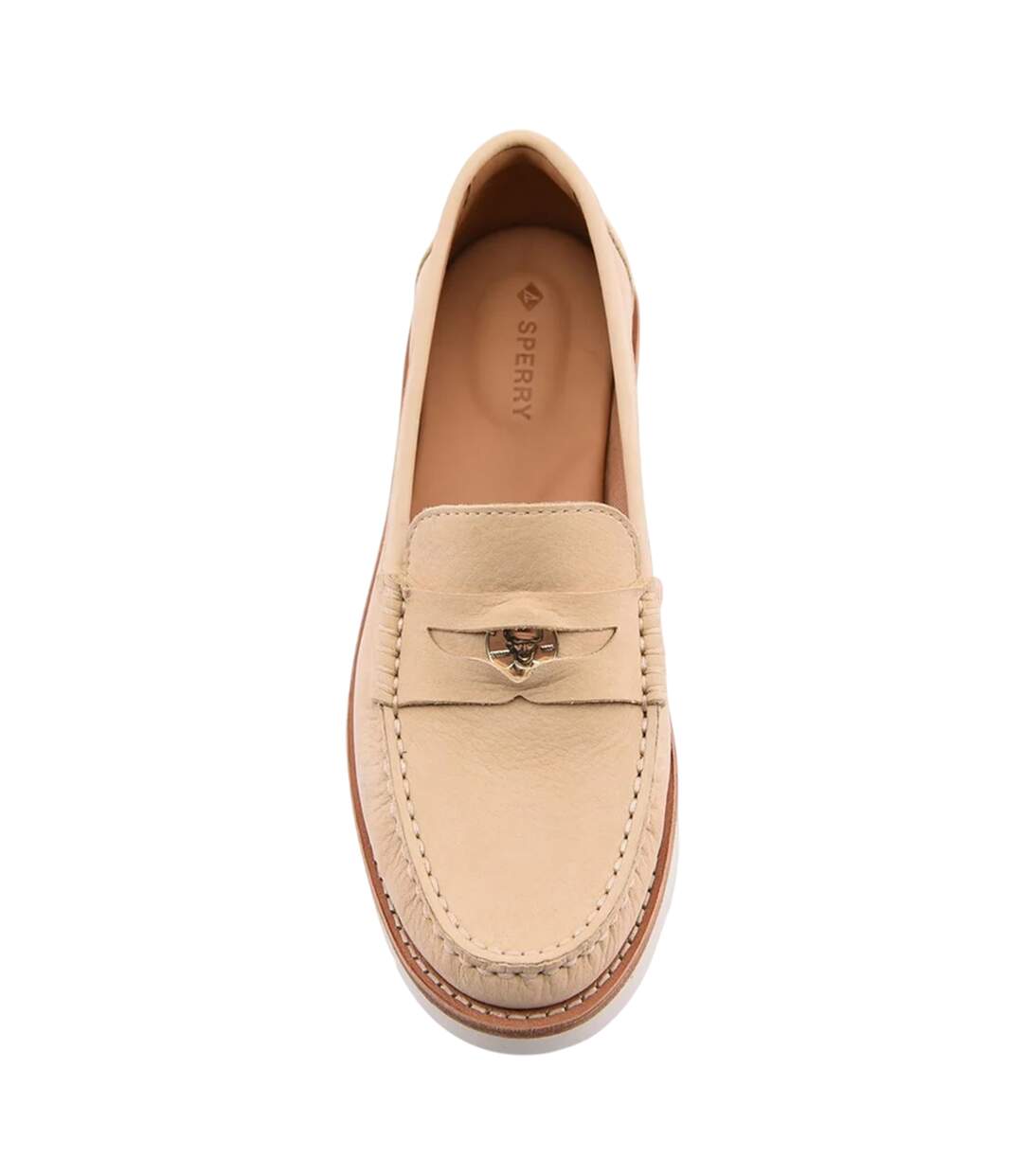 Womens/ladies Tallulah Nubuck Loafers Beige Sperry-4
