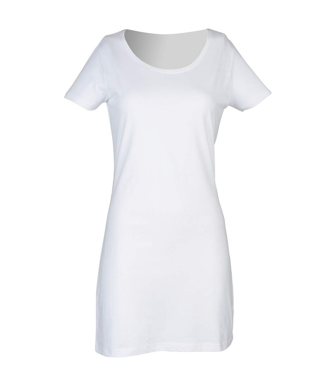 Robe t-shirt femme blanc Skinni Fit-1