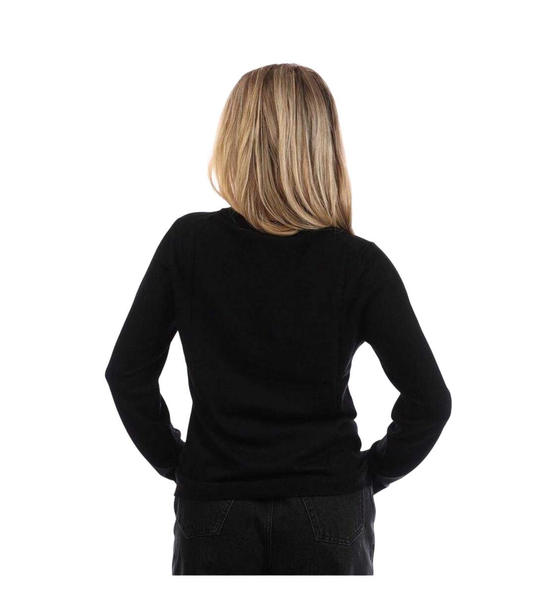 Womens/ladies Feganasi Crew Neck Pullover Black Boss-2