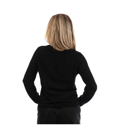 Womens/ladies Feganasi Crew Neck Pullover Black Boss