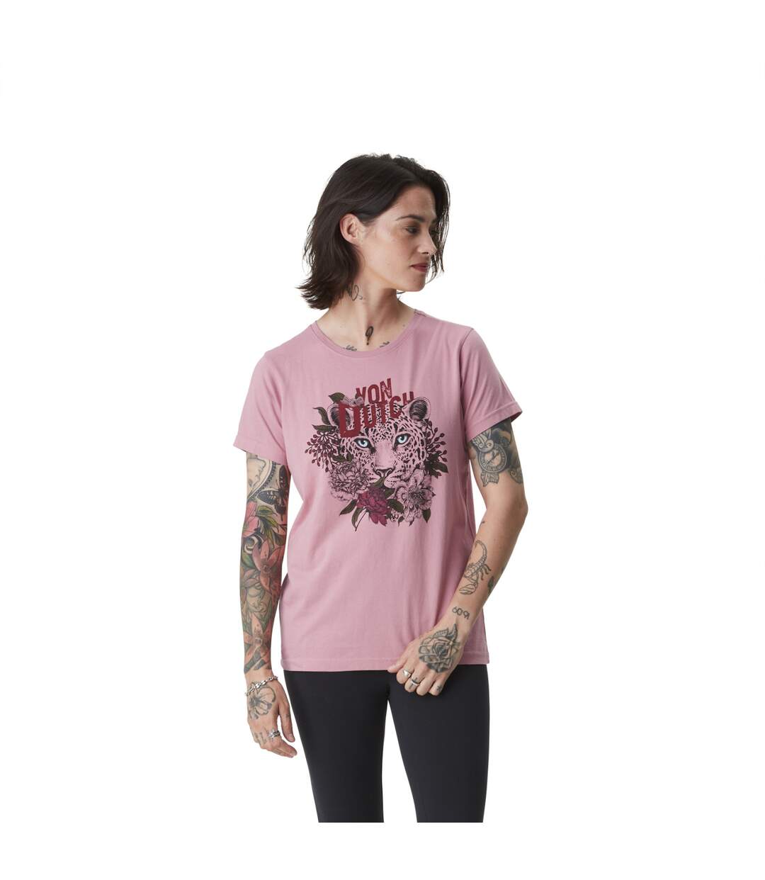 T-shirt femme à col rond et print devant Jaguar Vondutch