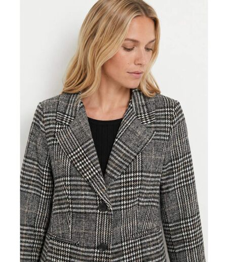 Manteau aspect lainage mi long col tailleur