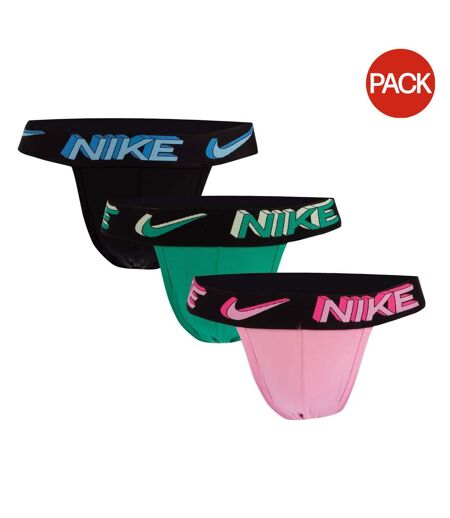 Pack Of 3  Mens Jock Strap  Black Green Pink Nike