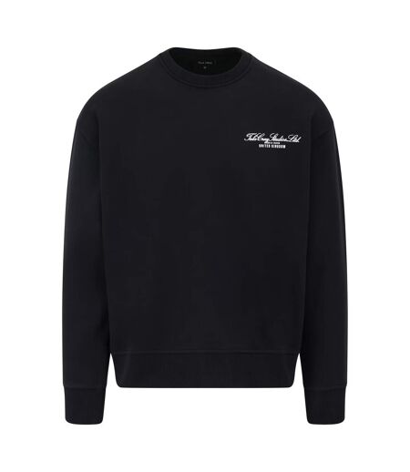 Mens Studio Crew Neck Relaxed Fit Sweatshirt Black Tela Cruz
