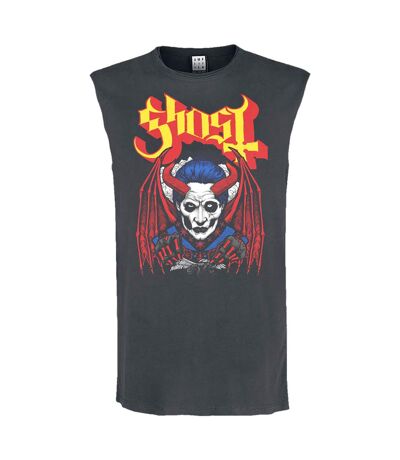 Unisex Adult Demoniac Ghost Sleeveless Tank Top Charcoal Amplified