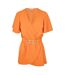 Haut Portefeuille Manches Volantées Femme Orange Ax-2