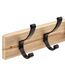 Patère Murale en Bois 4 Crochets 42cm Naturel-2