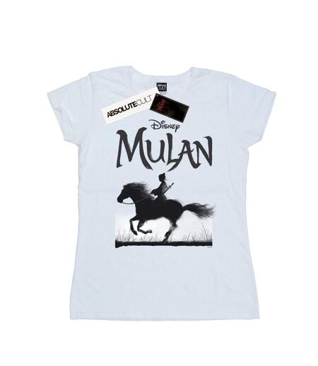 Disney Femme/Les femmes Mulan Movie Mono Horse Cotton T-Shirt (Blanc) - UTBI30746