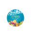 Lot de 10 Assiettes en Carton Apéro 23cm Bleu-1