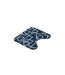 Tapis Contour WC Microfibre Labyrinthe 45x45cm Bleu