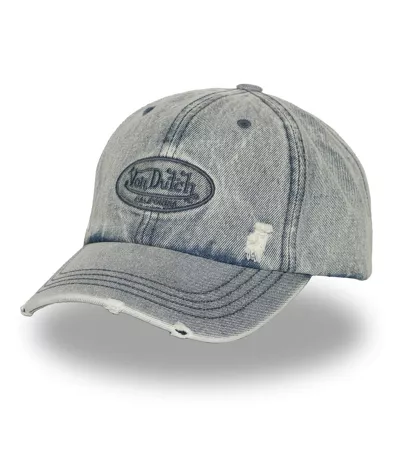 Casquette baseball adulte en jean avec effet destroy Jean Vondutch