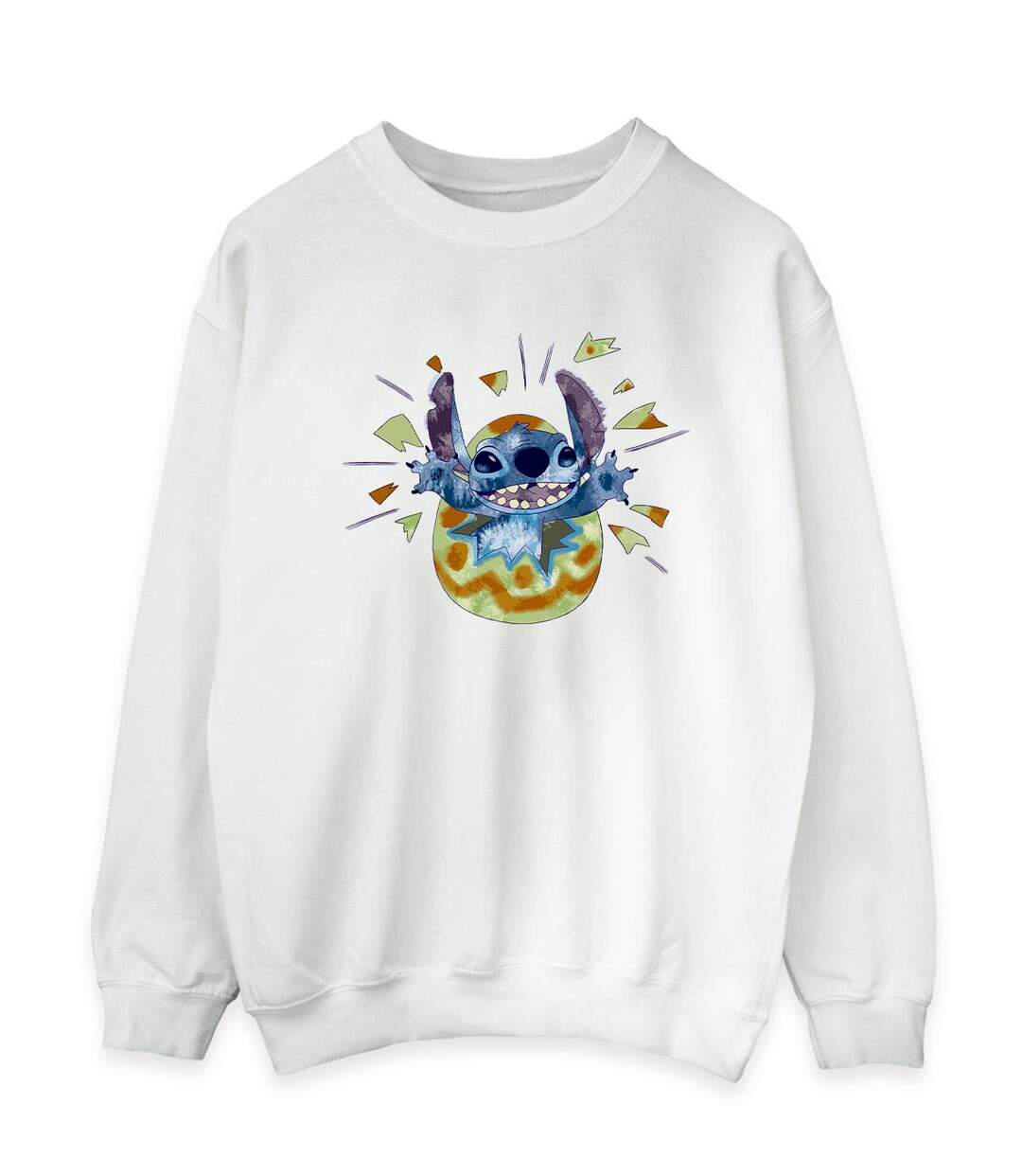 Disney Sweat-shirt Womens/Ladies Lilo & Stitch Cracking Egg (Blanc) - UTBI22944-1