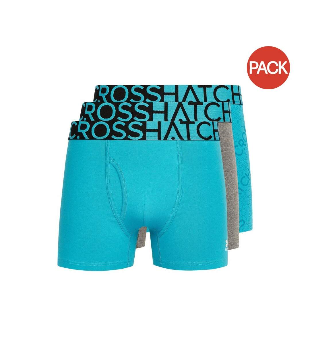 Pack of 3  Mens typan boxer shorts  teal Crosshatch