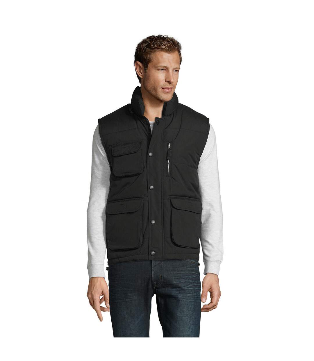 Veste Sans Manches Viper Adulte Noir SOLS-1