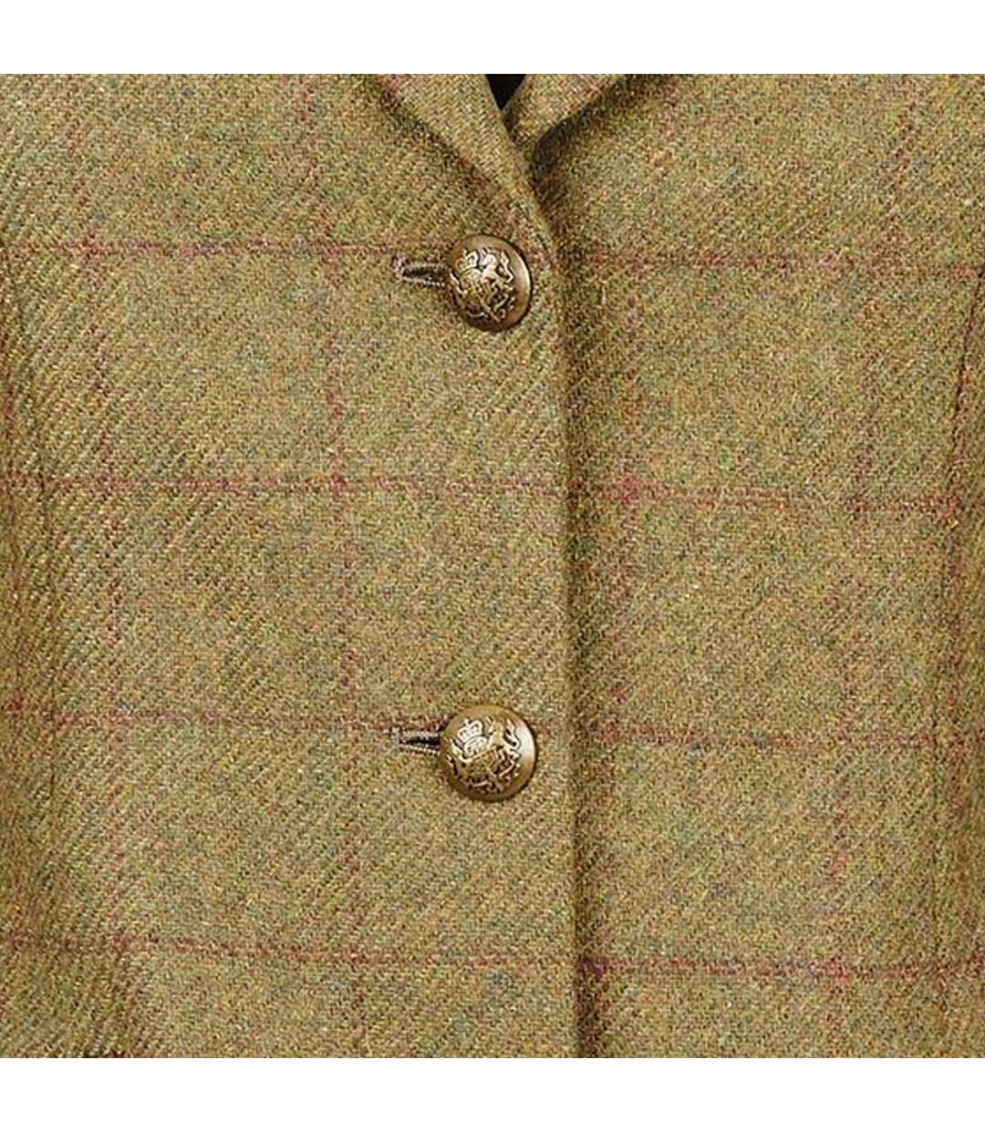 Womens/ladies albany tweed faux suede collar tailored jacket brown Dublin-2