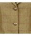 Womens/ladies albany tweed faux suede collar tailored jacket brown Dublin