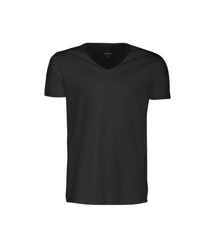James Harvest Mens Whailford V Neck T-Shirt (Black) - UTUB251