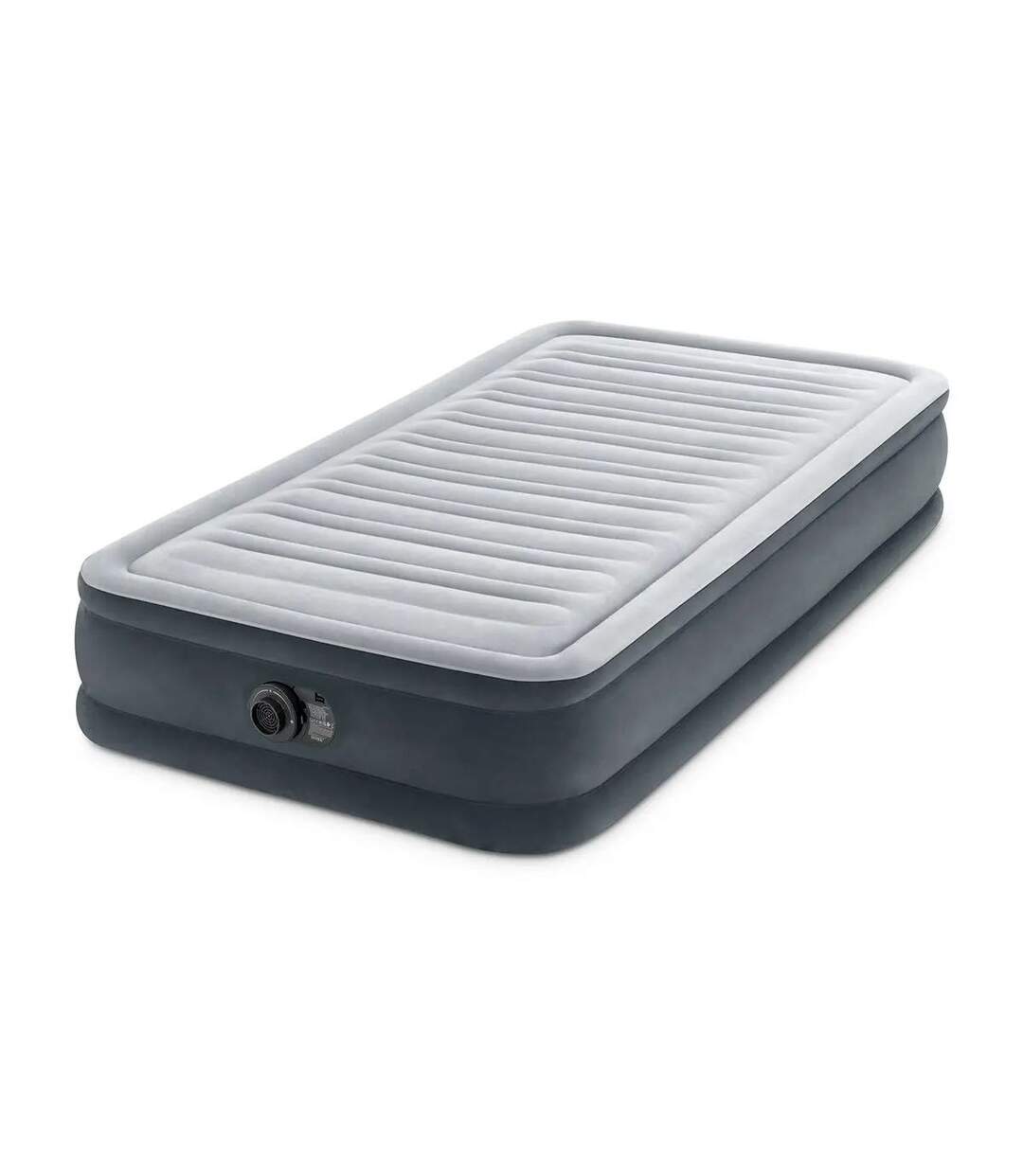 Matelas Gonflable Électrique 1 Place Confort 191cm Gris Clair-1