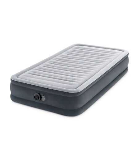 Matelas Gonflable Électrique 1 Place Confort 191cm Gris Clair