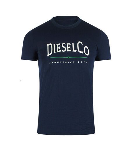 T-shirt Industries Homme Bleu Marine Foncé Diesel