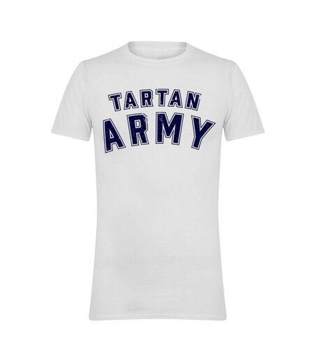 Mens Tartan Army Scotland T-shirt White AWD