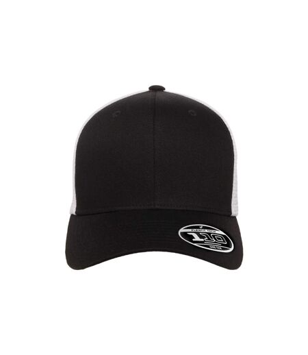 Casquette Trucker Motif/style Deux Tons Noir Blanc Flexfit