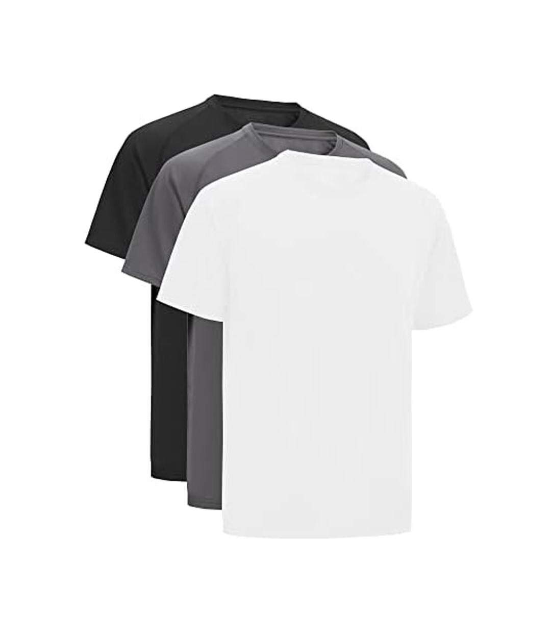 Lot de 3 T-shirt Noir/Gris/Blanc Homme LBO 266573 - M-1