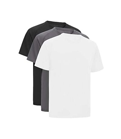 Lot de 3 T-shirt Noir/Gris/Blanc Homme LBO 266573 - M