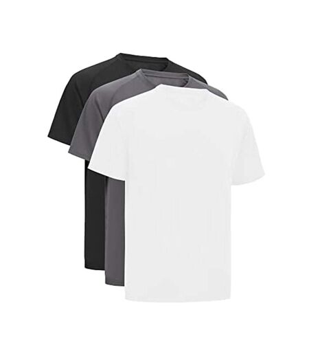 Lot de 3 T-shirt Noir/Gris/Blanc Homme LBO 266573 - L