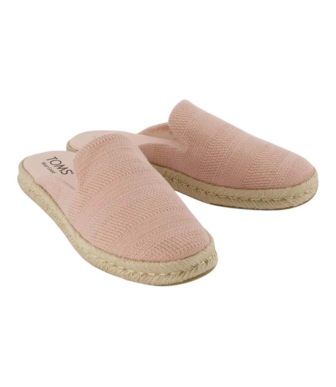 Womens/ladies Santiago Mule Slippers Rose Toms-1