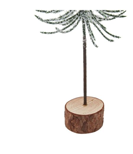 Snowy spindle tree christmas decoration 25cm brown/white/green Hill Interiors
