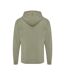Unisex adult abisko recycled cotton full zip hoodie heather green Iqoniq-2