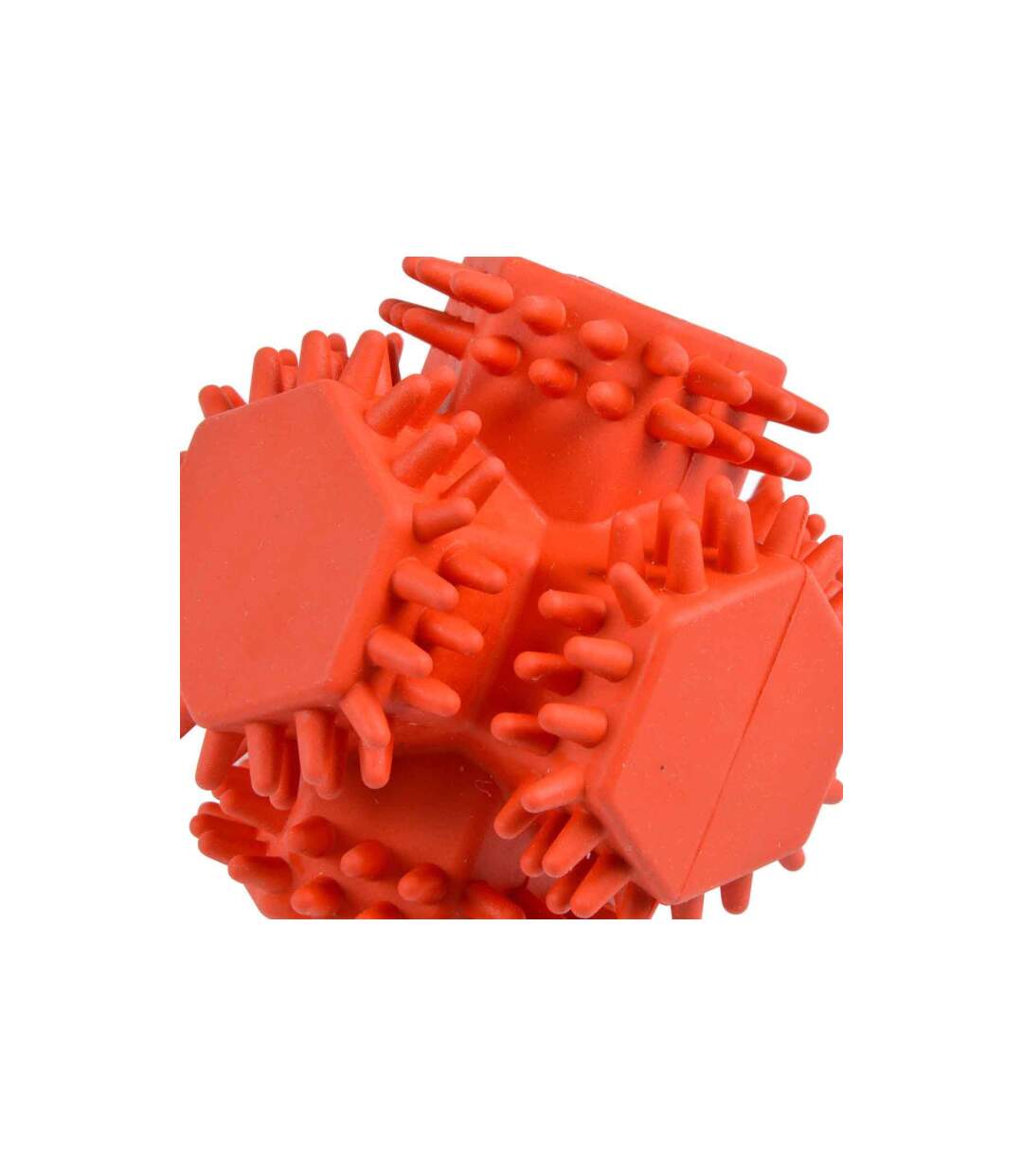 Jouet pour Chien Distributeur Balle Cube 10cm Rouge-3