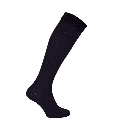 3 Pack Mens Wool Kilt Socks | Knee High Turnover Cuff Warm Long Socks