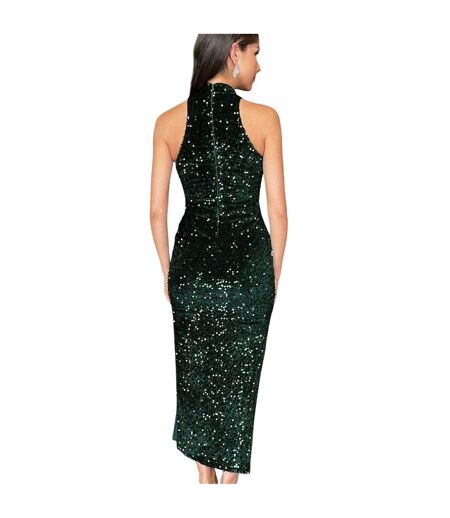 Robe Mi-longue Officiel Motif/style Paillette Femme Vert AX Paris