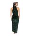 Robe Mi-longue Officiel Motif/style Paillette Femme Vert AX Paris-3