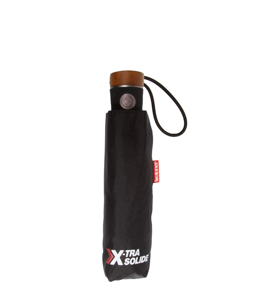 Isotoner Parapluie homme poignée travaillée en bois chic xtra solide et déperlant-4