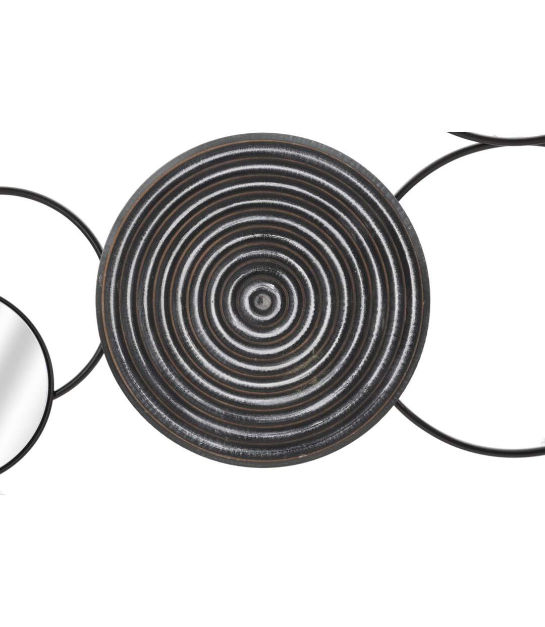 Décoration Murale 3 Miroirs Triby 106cm Noir & Marron-2