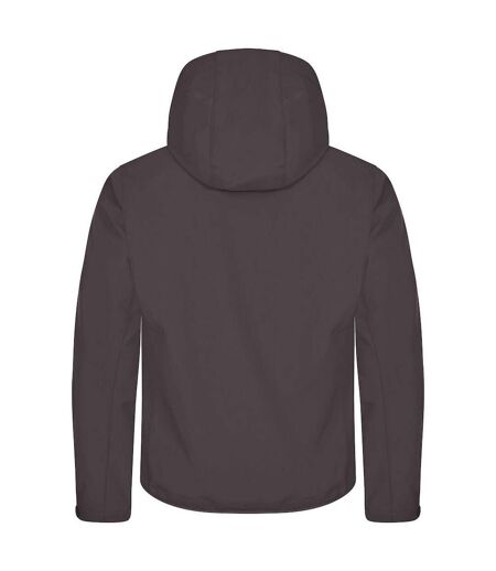 Mens Classic Soft Shell Jacket Dark Grey Clique