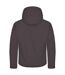 Mens Classic Soft Shell Jacket Dark Grey Clique-2